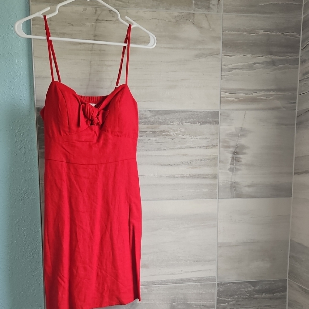 Speechless Red Sweetheart Neck Mini Dress